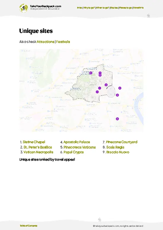 example page 6 from our offline Travel Guide for Vatican City State